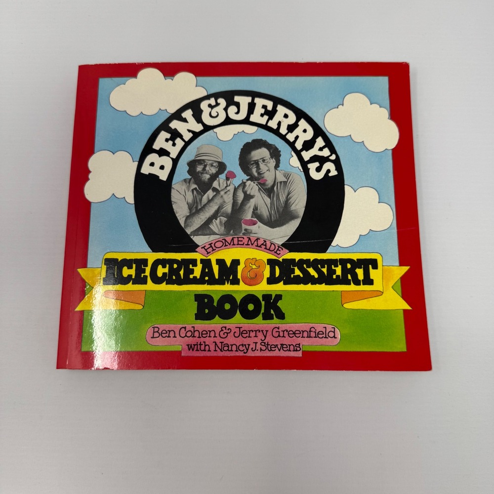 Ben & Jerrys Homemade Ice Cream Dessert Book Paperback Like New Cohen
